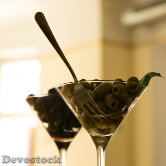 Devostock Olives Glass Cocktail Glass