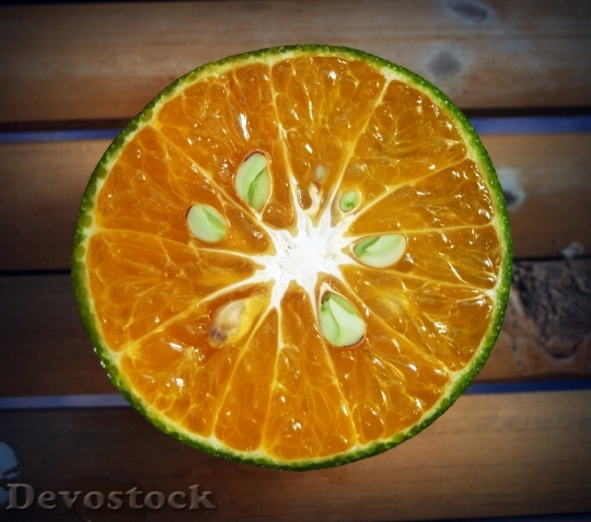 Devostock Orange Fruit Slice White 4