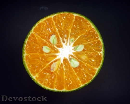 Devostock Orange Fruit Slice White