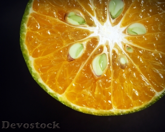 Devostock Orange Fruit Slice White 6