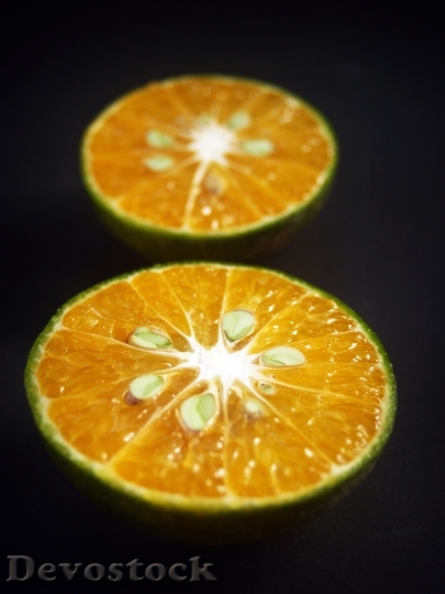 Devostock Orange Fruit Slice White 8