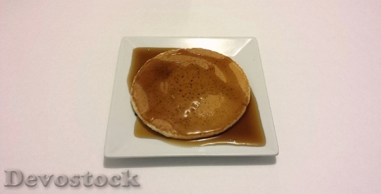 Devostock Pancake Honey Breakfast Food 0