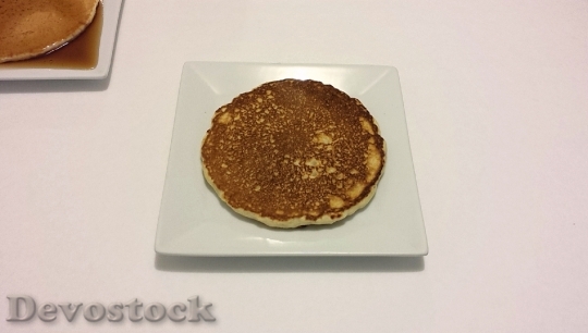 Devostock Pancake Honey Breakfast Food