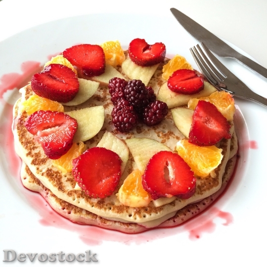 Devostock Pancake Mat Strawberries Organic