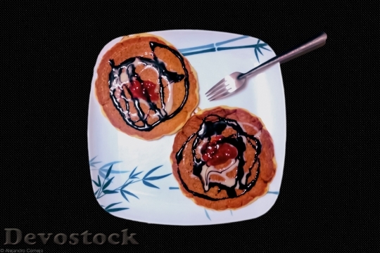 Devostock Pancakes Breakfast Eat Candy