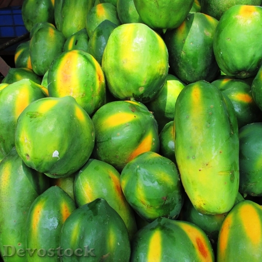 Devostock Papaya Fruit Green Tropical