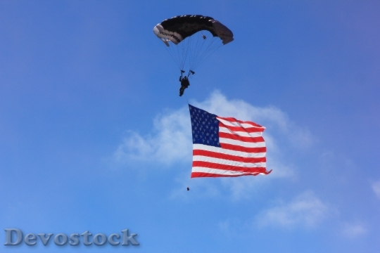 Devostock Parachute Paragliding Flag Us