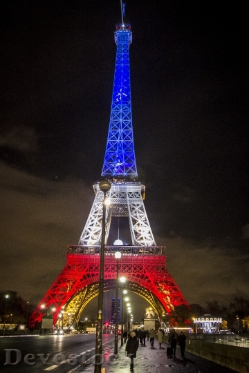 Devostock Paris France Flag Eiffel 0