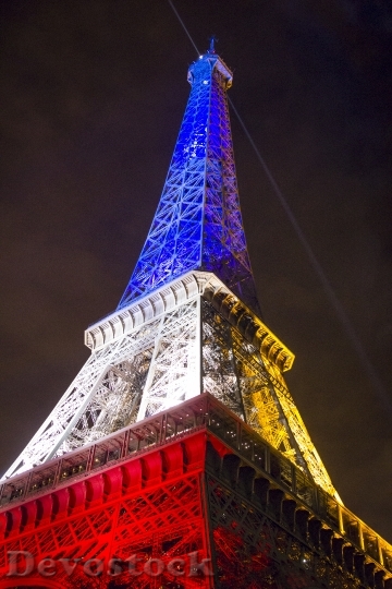 Devostock Paris France Flag Eiffel