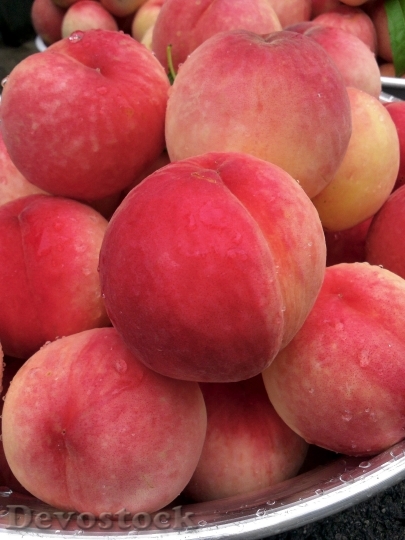 Devostock Peach Fruit Pink Sweet