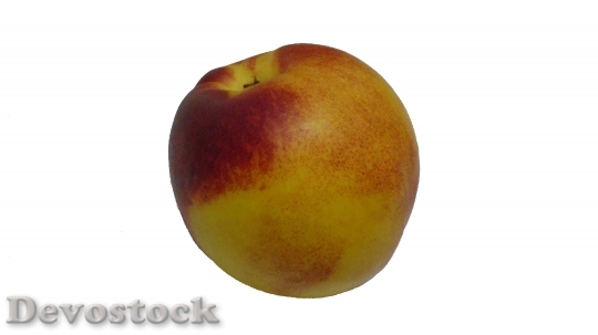 Devostock Peach Fruit White Background
