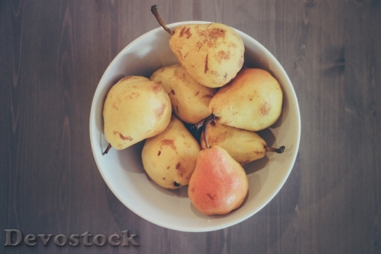 Devostock Pears Fruits Bowl Healthy