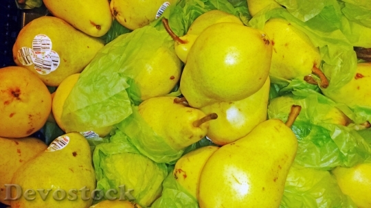 Devostock Pears Green Yellow Fruit 0