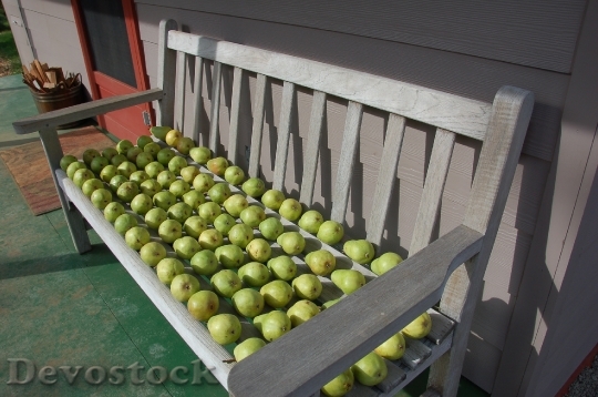 Devostock Pears Pears On Bench