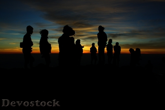 Devostock People Silhouettes Group Gathering