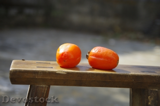 Devostock Persimmon Fruit Outdoor Bench