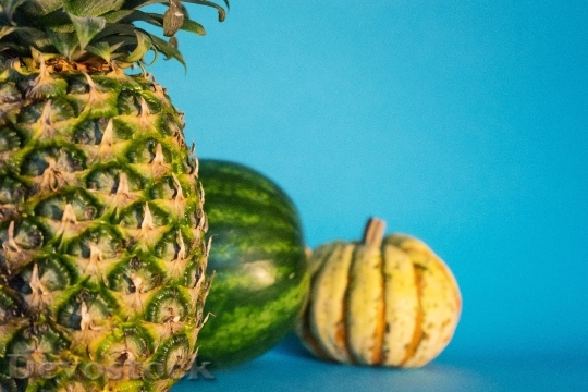 Devostock Pineapple Melon Pumpkin Fruit