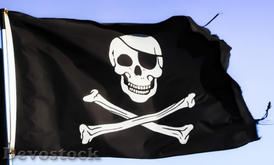 Devostock Pirates Flag Skull Symbol 1