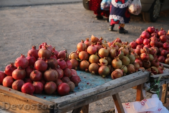 Devostock Pomegranate Fruit Autumn Market