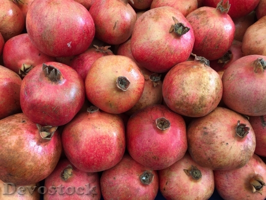 Devostock Pomegranate Fruit Food Red