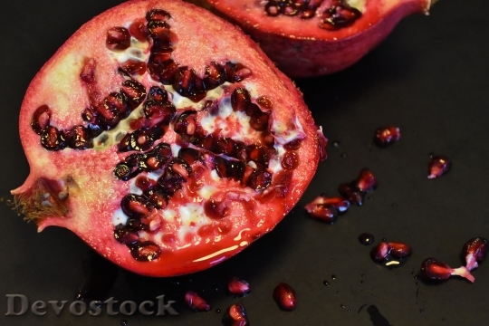 Devostock Pomegranate Grapes Fruits Red