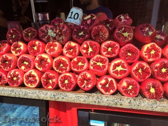 Devostock Pomegranates Fruit Cart Turkish