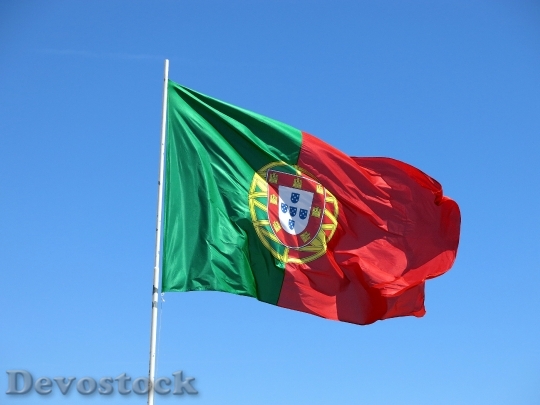 Devostock Portugal Flag Wind Sky