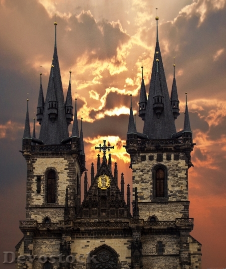 Devostock Prague Churches Czech Republic