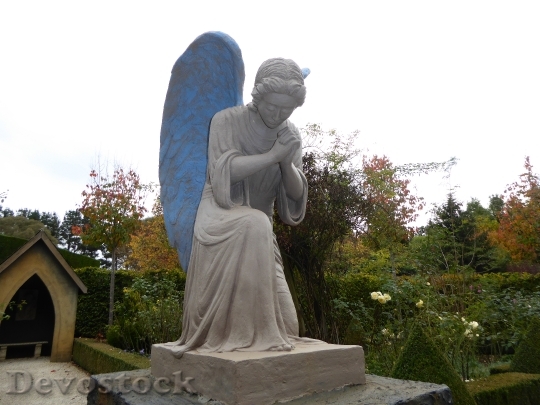 Devostock Pray Angel Religion Statue
