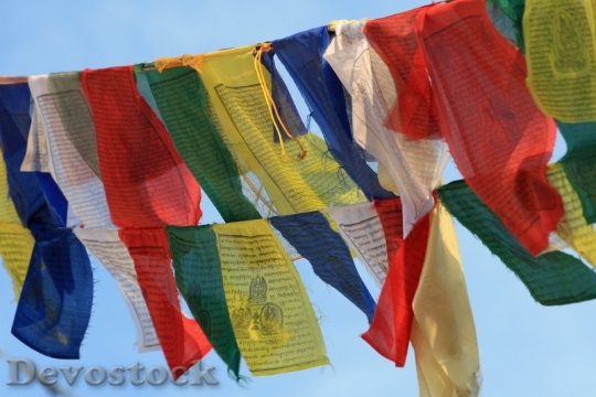 Devostock Prayer Flags Buddhism Nepal