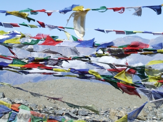Devostock Prayer Flags Himalayan Nepal