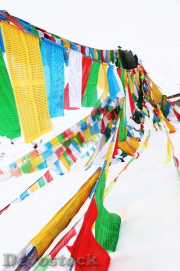 Devostock Prayer Flags Tibet 479775