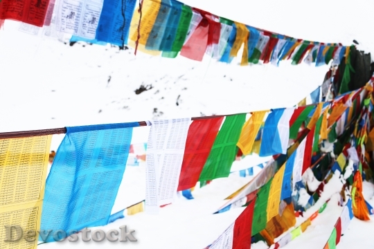 Devostock Prayer Flags Tibet 479776