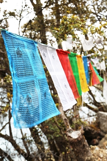 Devostock Prayer Flags Tibet Basong