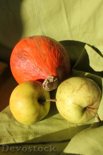 Devostock Pumpkin Apple Fruits Autumn 0