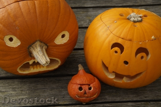 Devostock Pumpkin Pumpkin Face Halloween 1