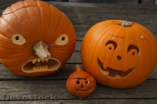 Devostock Pumpkin Pumpkin Face Halloween