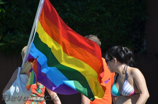 Devostock Rainbow Flag Flag Colorful