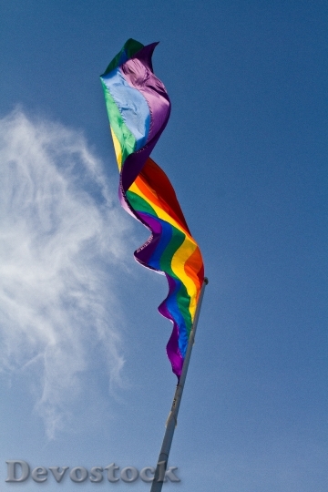 Devostock Rainbow Flag Gay Symbol