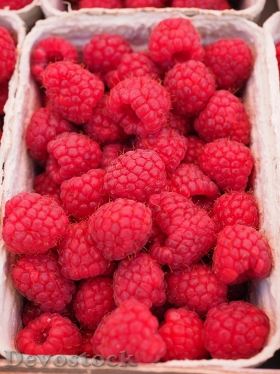 Devostock Raspberries Berries Fruits Red