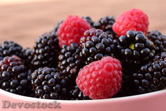 Devostock Raspberries Blackberries Fruits 1550458