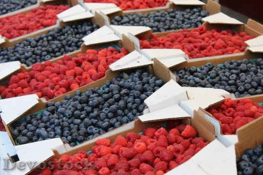 Devostock Raspberries Blueberries Berries 1323634