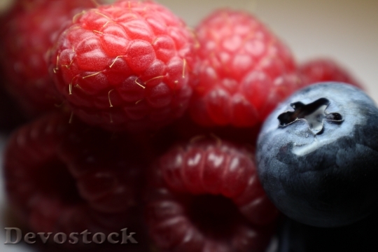 Devostock Raspberries Blueberries Fruit 1194464