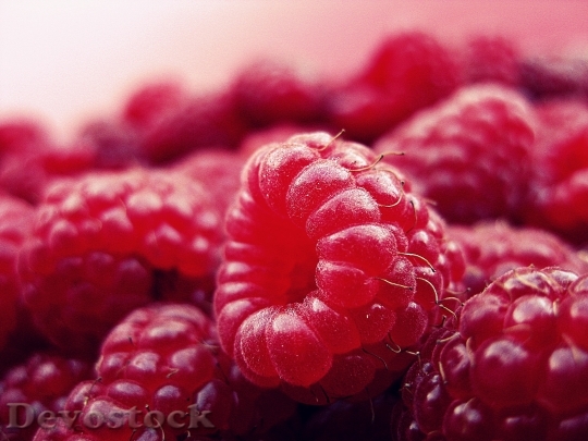 Devostock Raspberry Fruits Fresh Red