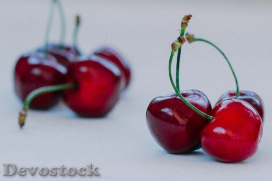 Devostock Red Cherries Fruits Healthy