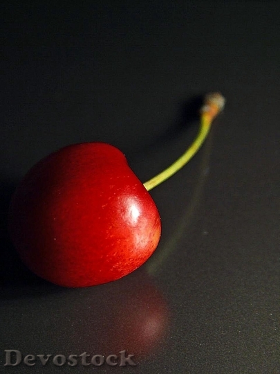Devostock Red Cherry In Dark