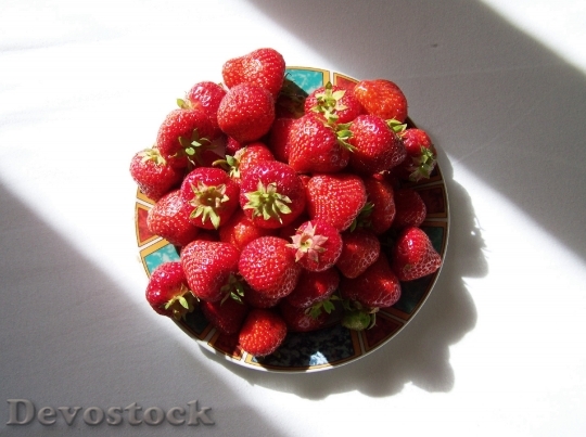 Devostock Red Strawberries Ripe Fruit