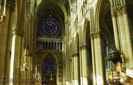 Devostock Reims Cathedral Nave Columns