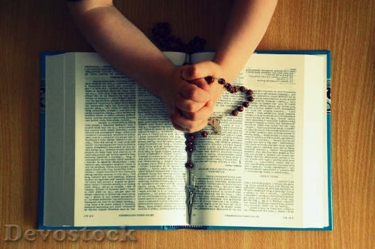 Devostock Religion Prayer Bible Rosary