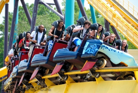 Devostock Roller Coaster People Fun 0